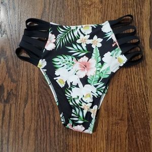 Cupshe high waisted tropical bikini bottoms